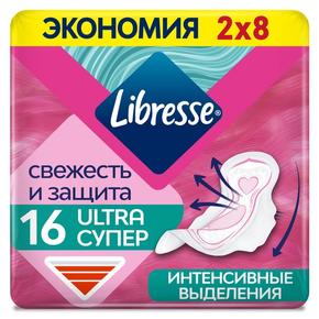 ЛИБРЕСС Ультра супер прокладки мягкая поверхность №16 (Libresse)