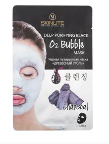 СКИНЛАЙТ маска для лица пузырьковая черная древесный уголь 20г №1 (Skinlite)