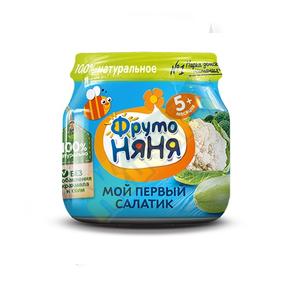 ФРУТОНЯНЯ пюре 80г брокколи/кабачки/цвет.капуста