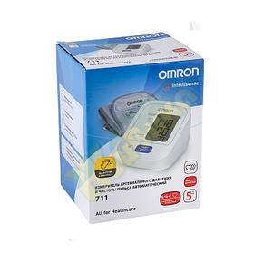 ОМРОН 711/hem-8712-cm2 измеритель артериального давления и частоты пульса (тонометр) автоматический на плечо манжета 22-32см с адаптером (Omron)