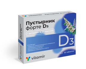 ВИТАМИР Пустырник форте D3 таб п/об 600мг №30 /квадрат-с/