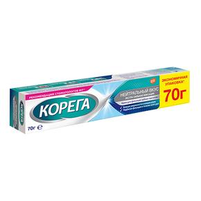КОРЕГА крем фиксирующий для протезов экстра сильный нейтральный вкус 70г (Corega)