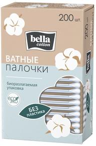 БЕЛЛА Коттон ватные палочки на бумажной основе №200 картон. уп. (Bella cotton)