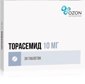 Торасемид таб 10мг №30 /озон/ (Торасемид)