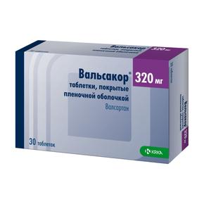 Вальсакор таб п/об/пл 320мг №30 (Валсартан)