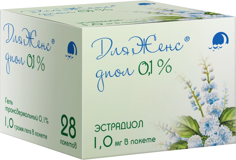 Дляженс диол гель трансдермальный 0,1% 1г пак. №28 (Эстрадиол)