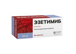 Эзетимиб таб 10мг №90 /фармпроект/ (Эзетимиб)