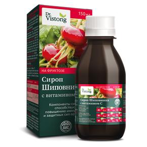 ДР.ВИСТОНГ сироп шиповника с витамином С без сахара на фруктозе 150мл бад (Dr.Vistong)