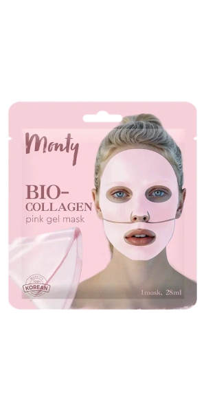 МОНТИ маска для лица гелевая био-коллаген 28мл (Monty Bio-Collagen)