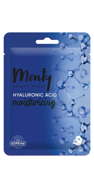 МОНТИ маска для лица увлажняющая гиалуроновая кислота 25мл (Monty Moisturizing Tencel)