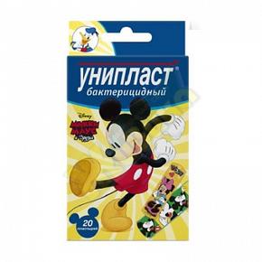 УНИПЛАСТ пластырь бактерицид. дет. микки маус и друзья №20