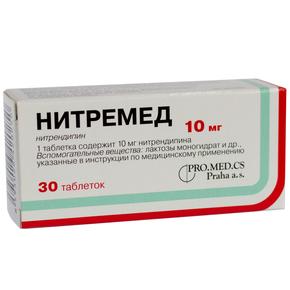 Нитремед таб 10мг №30 (Нитрендипин)