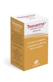 Тиолепта р-р д/инф. 12мг/мл 50мл фл №1 (Тиоктовая кислота)