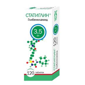 Статиглин таб 3,5мг №120 (Глибенкламид)