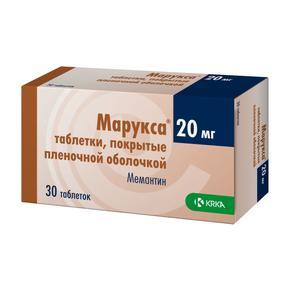 Марукса таб п/об/пл 20мг №30 (Мемантин)
