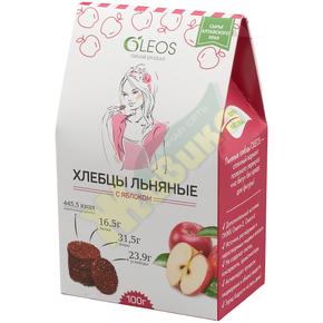 ОЛЕОС хлебцы льняные яблоко 100г
