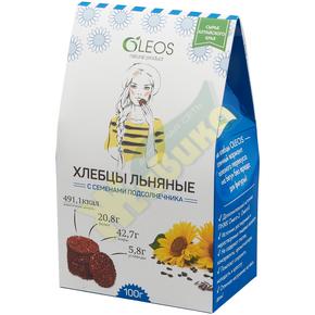 ОЛЕОС хлебцы льняные семена подсолн. 100г