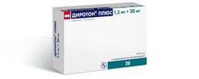 Диротон плюс капс. с модиф. высв. 1,5мг + 20мг №28 (Индапамид + Лизиноприл)