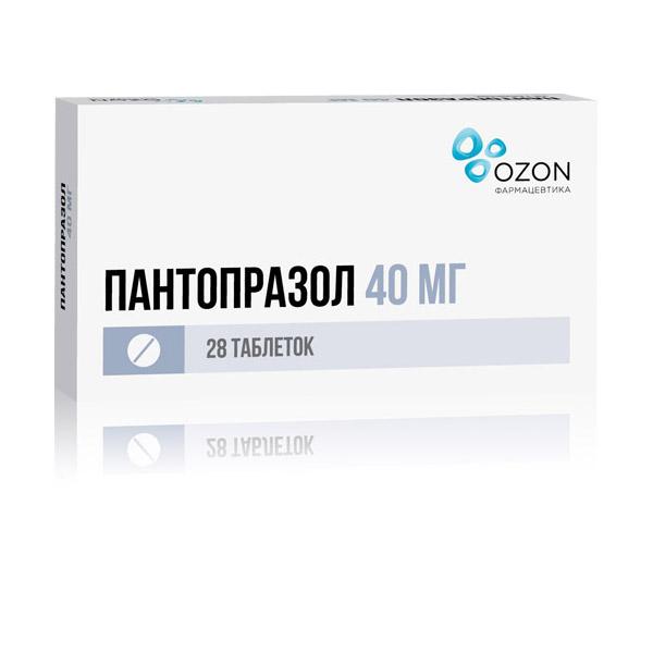 Изображение товара Пантопразол таб кишечнорастворимые п/об 40мг №28 /озон/ (Пантопразол)