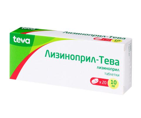 Изображение товара Лизиноприл-тева таб 10мг №20 (Лизиноприл)