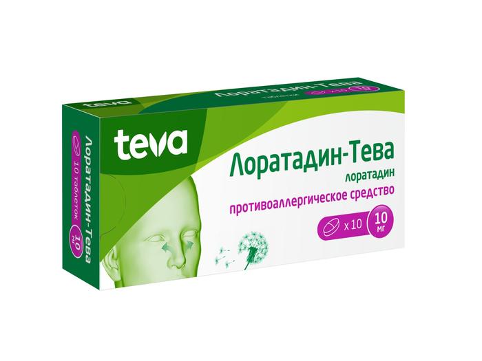 Изображение товара Лоратадин-тева таб 10мг №10 (Лоратадин)