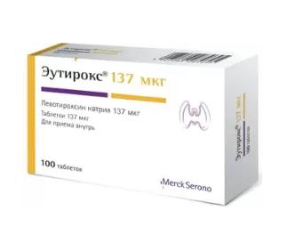 Изображение товара Эутирокс таб 137мкг №100 для лечения щитовидной железы
