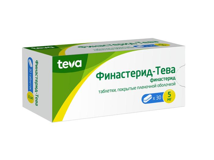 Изображение товара Финастерид-Тева 5мг таблетки No30 - лечение гиперплазии предстательной железы