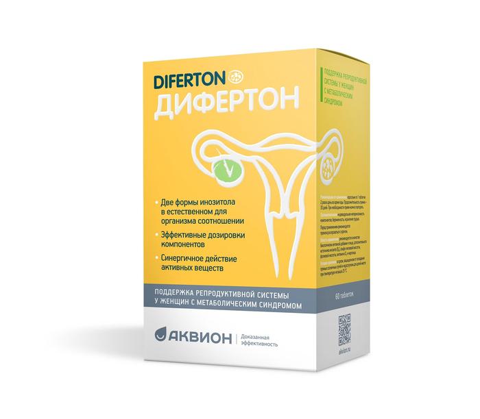 Изображение товара ДИФЕРТОН таб п/об №60 - БАД для поддержки репродуктивной системы