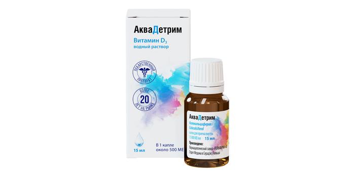 Изображение товара Аквадетрим капли 15000 МЕ/мл для профилактики дефицита витамина D