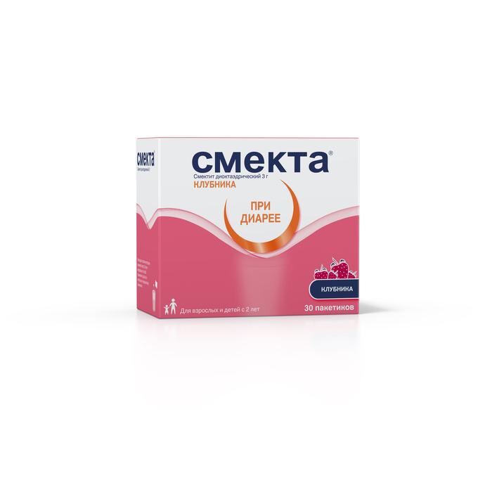 Изображение товара Смекта пор-к д/сусп. д/вн.прим. 3г №30 клубника (Смектит диоктаэдрический)