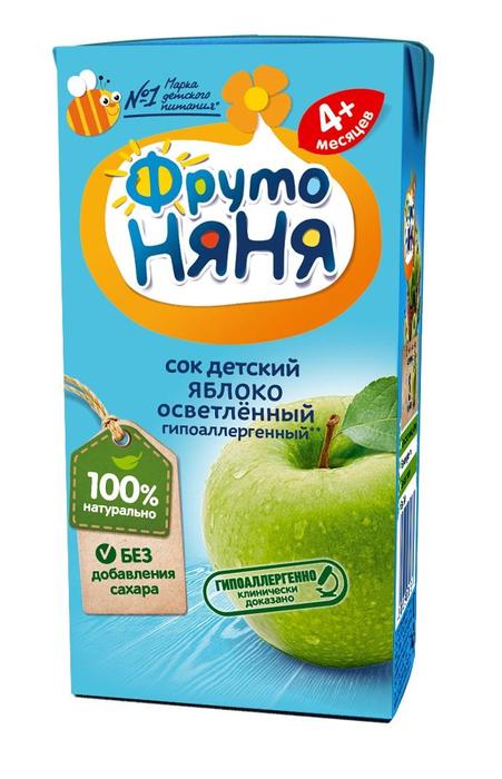 Изображение товара ФРУТОНЯНЯ сок 200мл яблоко осветл. б/сах.