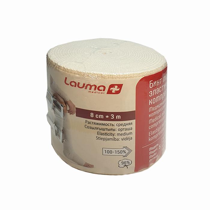 Изображение товара Эластичный бинт 0,08мх3,0м средней растяжимости Lauma модель 5