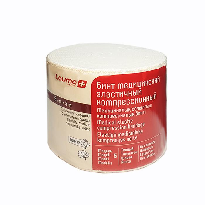 Изображение товара Бинт эласт. 0,08мх5,0м средней растяжимости модель 5 /лаума/