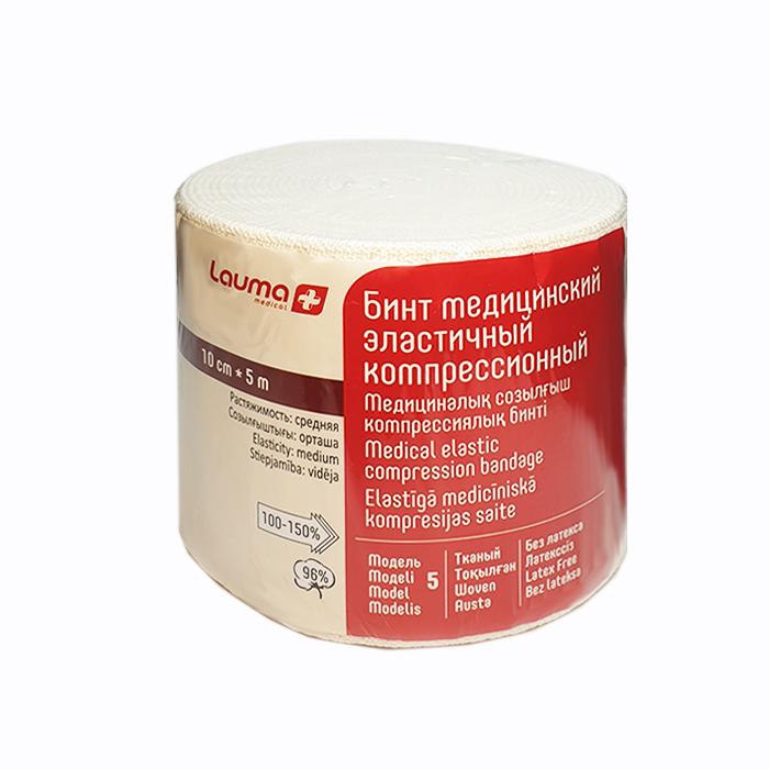 Изображение товара Эластичный компрессионный бинт ЛАУМА 0,1мх5,0м модель 5 средняя растяжимость