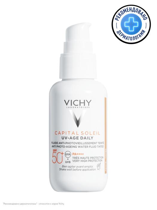 Изображение товара VICHY Капиталь солей флюид невесомый для лица солнцезащитный против признаков фотостарения uv age-daily 40мл spf50 + (ВИШИ)