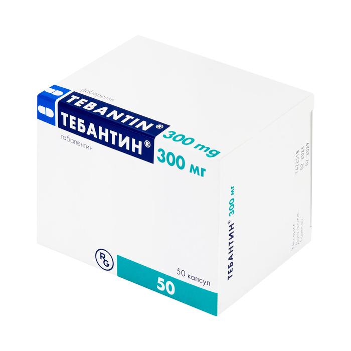 Изображение товара Тебантин капсулы 300мг для лечения эпилепсии и болей
