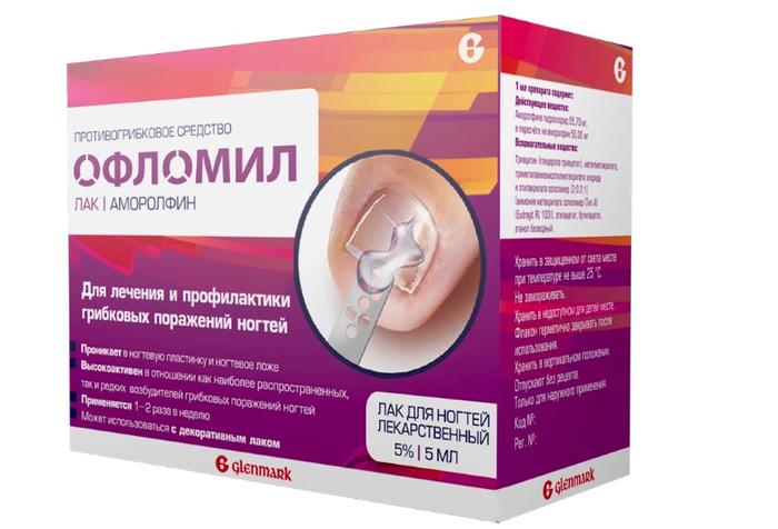 Изображение товара Офломил лак д/ногтей п/грибк. 5% 5мл (Аморолфин)