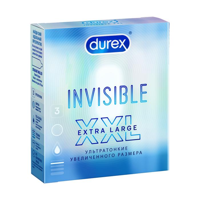 Изображение товара ДЮРЕКС презерватив №3 invisible/ультратонкие XXL для максимального комфорта