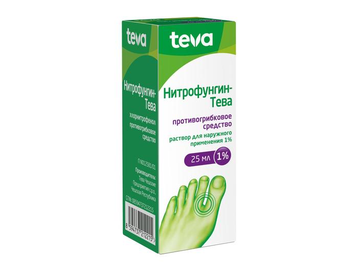 Изображение товара Нитрофунгин раствор для наружного применения 25мл против грибковых кожных заболеваний