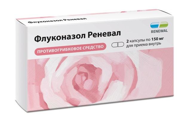 Изображение товара Флуконазол реневал капсулы 150 мг №2 | Противогрибковое средство для взрослых и детей