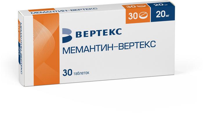 Изображение товара Мемантин-вертекс таблетки 20мг 30 штук для лечения деменции