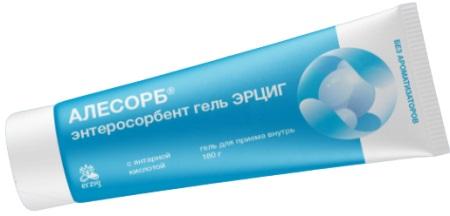 Изображение товара Алесорб Энтеросорбент гель Эрциг 180г для детоксикации и борьбы с интоксикациями