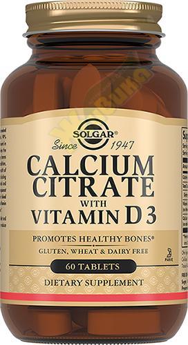 Изображение товара СОЛГАР Кальция цитрат с витамином D3 таб №60