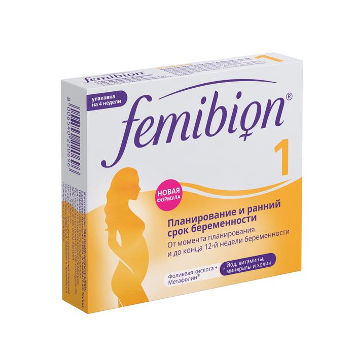 Изображение товара Фемибион 1 таблицы 917 мг для планирующих беременность и беременных