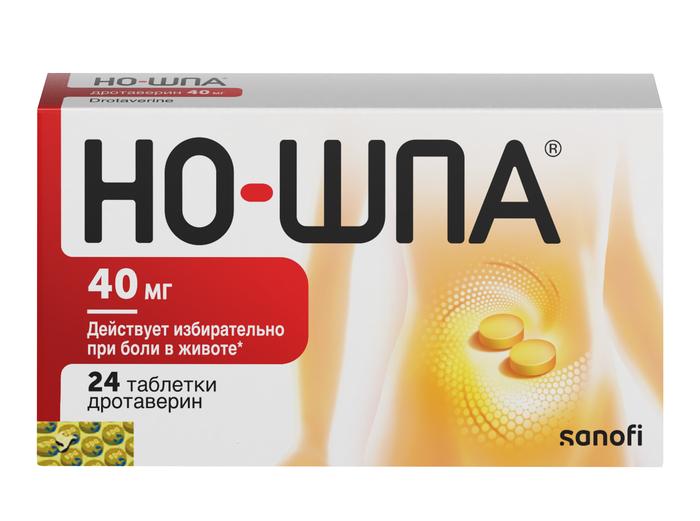 Изображение товара Но-шпа таб 40мг №24 (Дротаверин)