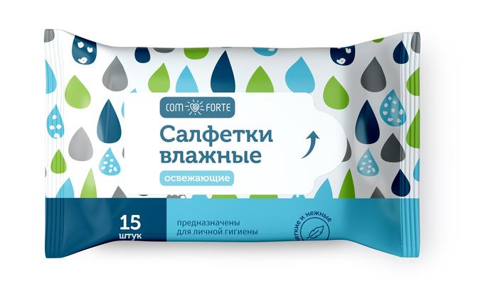 Изображение товара КОМФОРТЕ салфетки влажные освежающие №15 (ComForte)