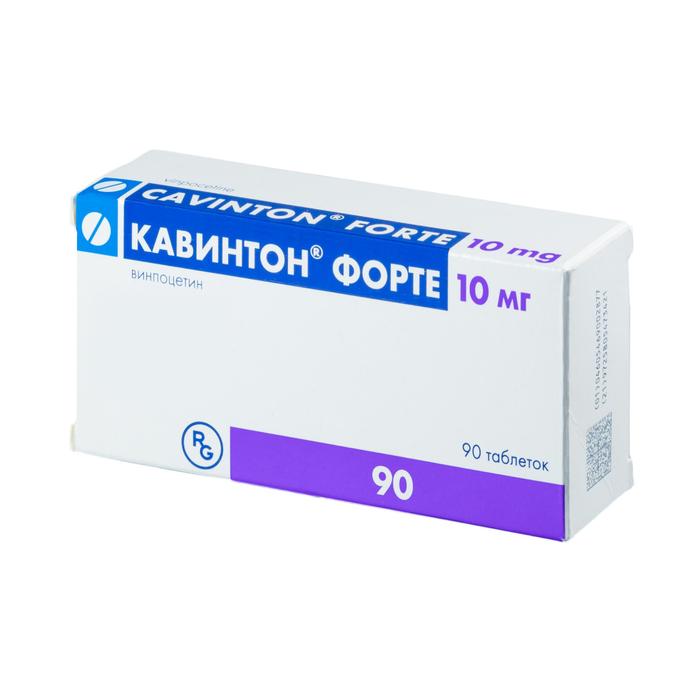 Изображение товара Кавинтон таб форте 10мг - таблетки для улучшения мозгового кровообращения