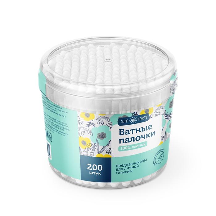 Изображение товара КОМФОРТЕ палочки ватные №200 стакан пл. (ComForte)