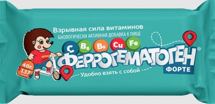 Изображение товара Феррогематоген форте пастилки жевательные 40г с витаминами и минералами