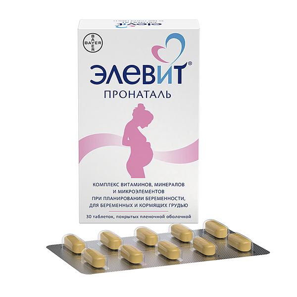 Изображение товара Элевит пронаталь таблетки номер 30 для женщин перед и во время беременности